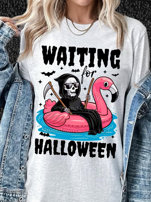 Waiting on Halloween Ghost Face